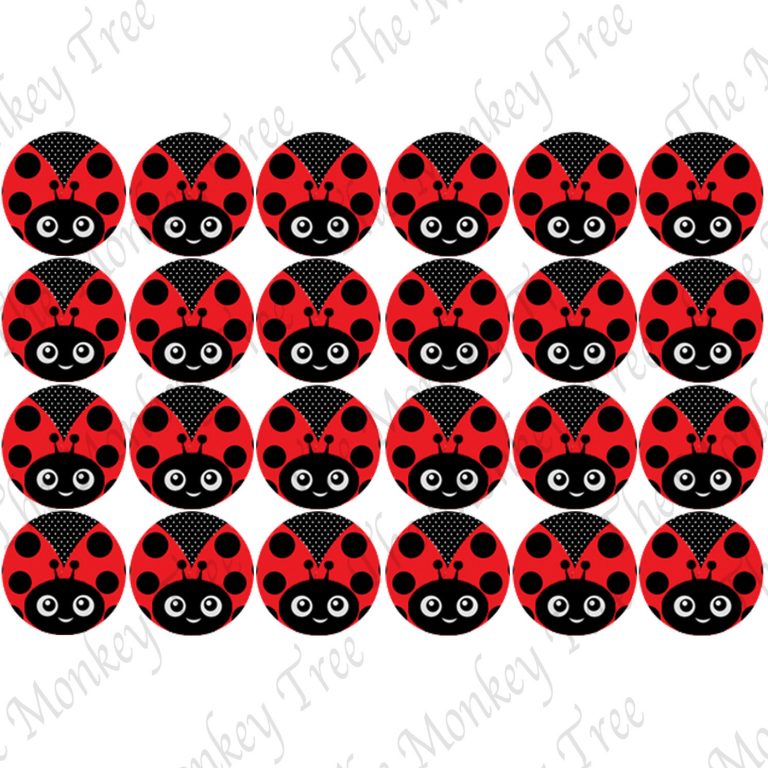 Ladybug Edible Cupcake Images The Monkey Tree