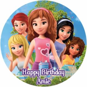 Lego Friends Edible Cake Image Topper Cupcake birthday party