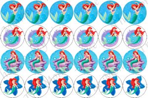 ariel mermaid cupcake image topper party