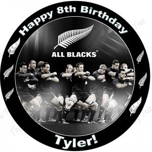 all blacks rugby edible cake image fondant cupcake