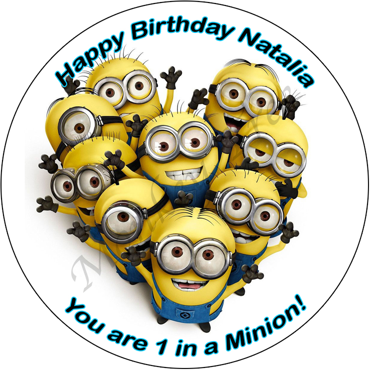 Edible Icing Cupcake Images - Minions