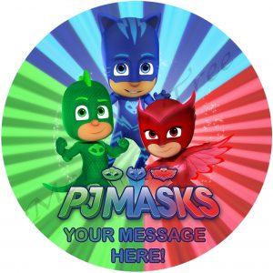 pj masks edible cake image fondant superhero