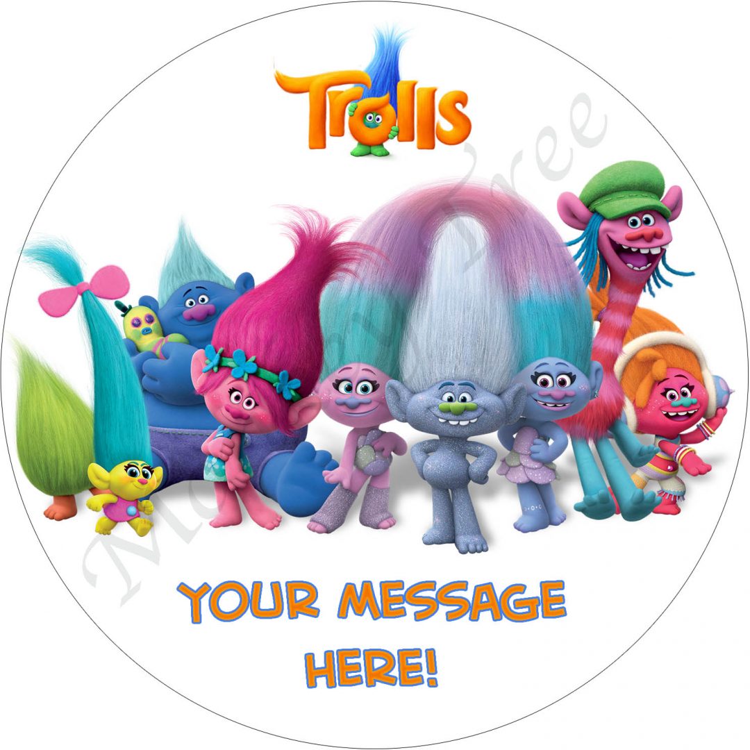 Trolls 'Poppy' Edible Cake Image Topper - can be personalised! - The ...