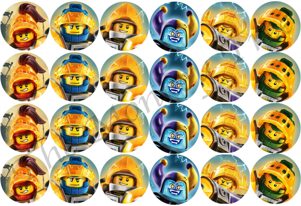 Lego Nexo Knights Edible Cupcake Toppers - set of 24 - The Monkey Tree