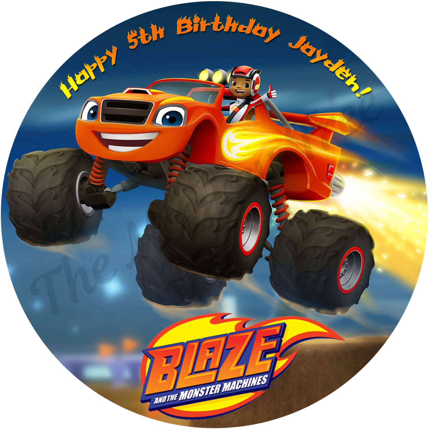 Blaze and the Monster Machines Edible Image 2 - can be personalised ...