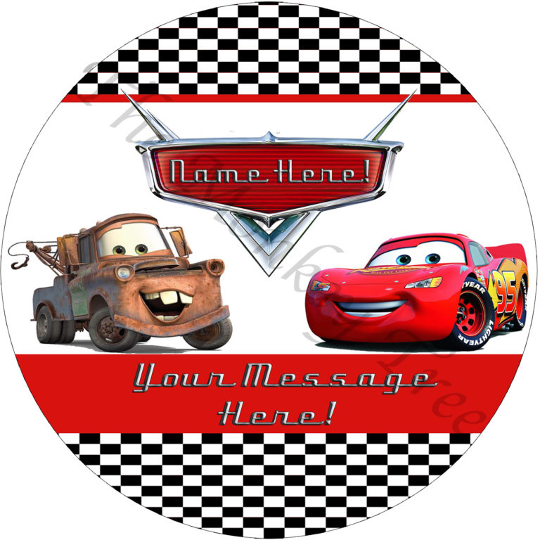 Cars - Lightning McQueen & Tow Mater Edible Cake Image Topper - can be ...