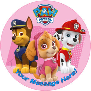 paw patrol edible image fondant cake