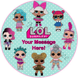 lol suprise doll edible image topper cake cupcake party confetti pop