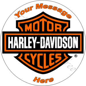 60th 50th Harley Davidson bike birthday cake edible cake image topper Harley motorbike