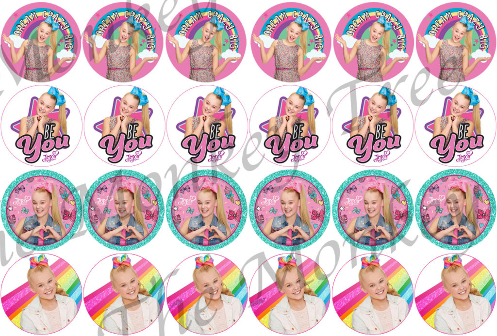 Jojo Siwa Edible Cupcake Image Toppers - set of 24 - The Monkey Tree