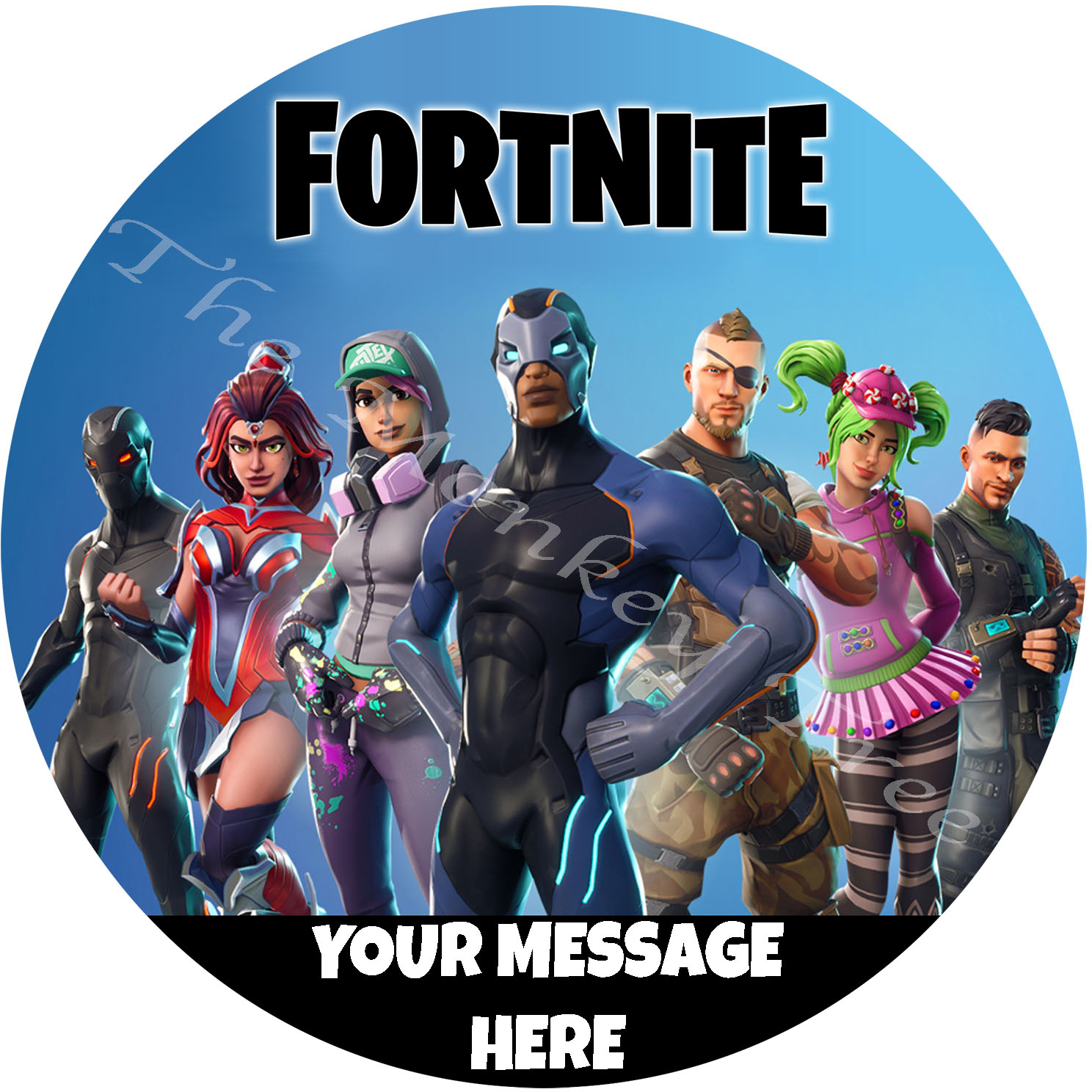 Fortnite Edible Cake Image Topper 3 - can be personalised! - The Monkey ...