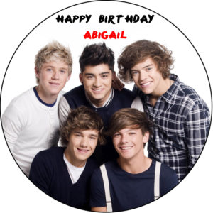 one direction 1D edible cake image topper birthday