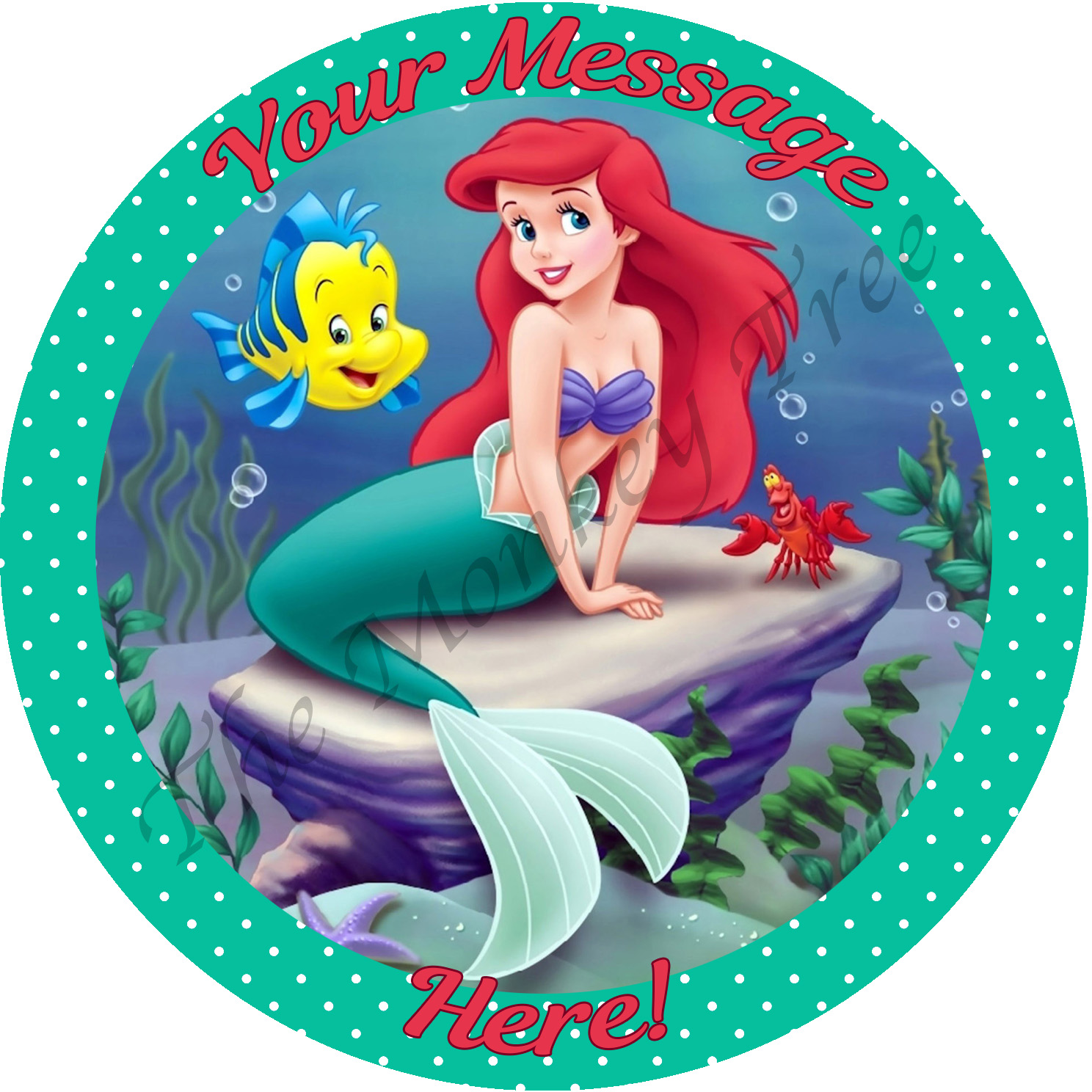 Princess Ariel Cake Topper (PERSONALIZED) | eBay
