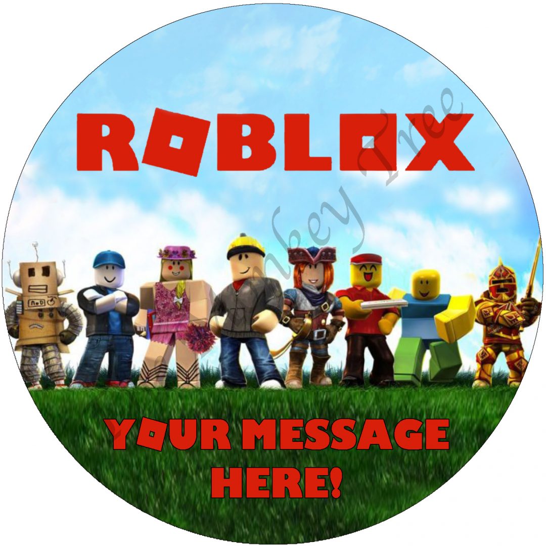 Roblox Fondant Edible Cake Topper - can be personalised! - The Monkey Tree