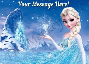 frozen elsa anna olaf edible cake image fondant