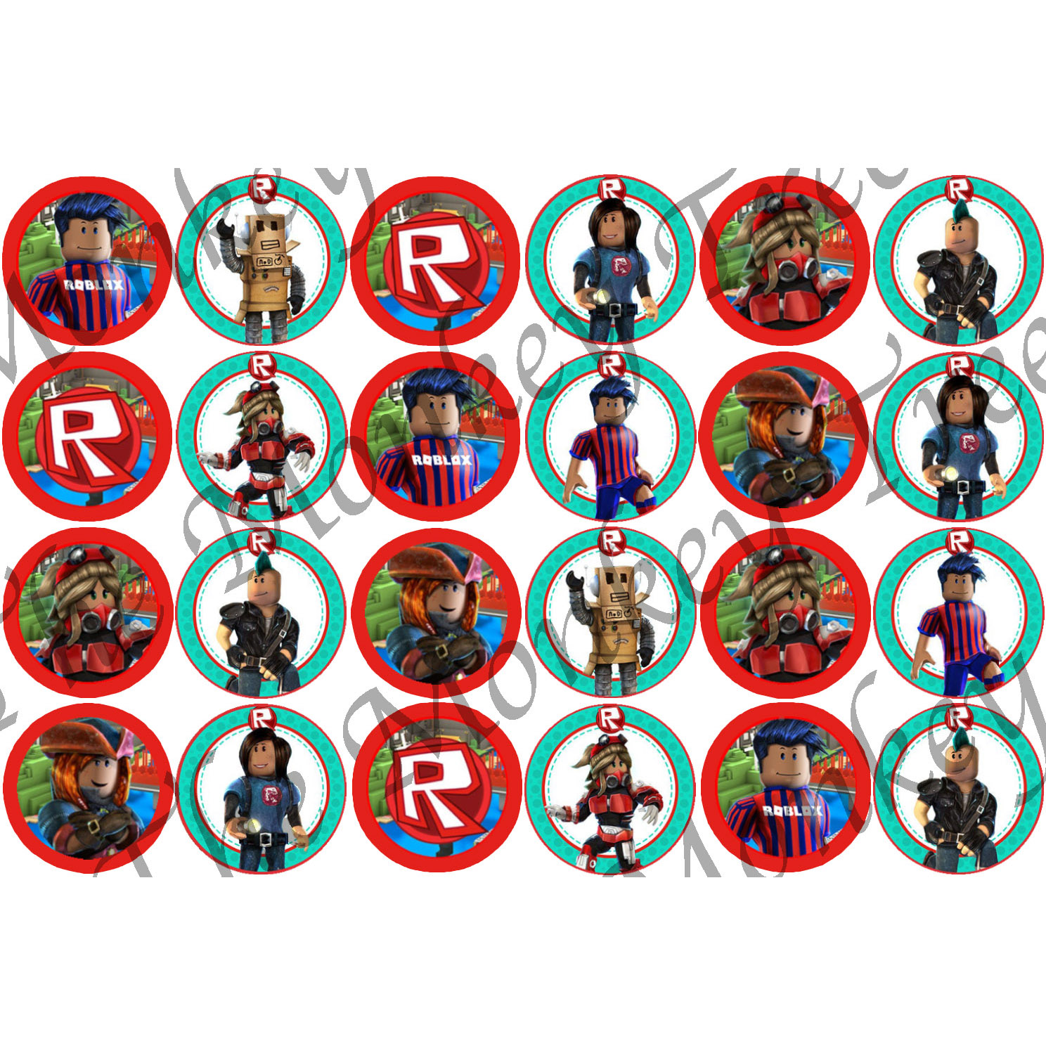 Free Printable Roblox Cupcake Toppers