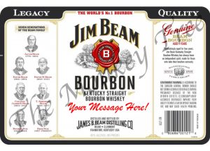 jim beam bottle label edible fondant cake topper