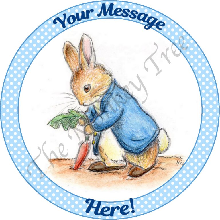 Peter Rabbit Edible Cake Image Topper - can be personalised! - The