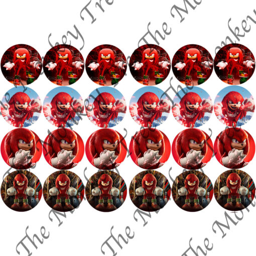 knuckles sonic hedgehog movie super smash bros edible cake topper image birthday cupcake