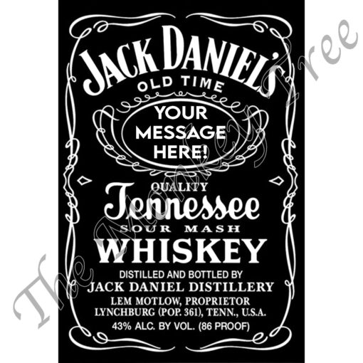 jack daniels fondant bottle label edible cake image birthday 21st