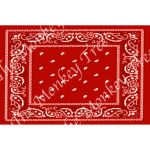 red bandana a4 sheet cake fondant print cake topper