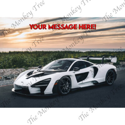 mclaren senna supercar edible cake image topper