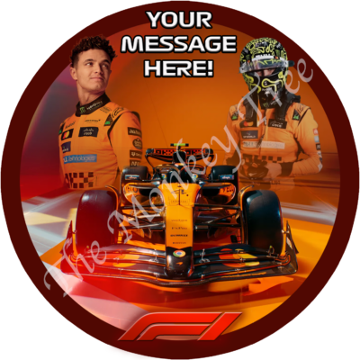 lando norris mclaren f1 formula 1 racing edible cake image topper